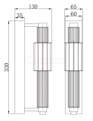 Бра Verticale MOD308WL-L9CH3K