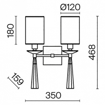 Бра Bianco MOD224WL-02BS