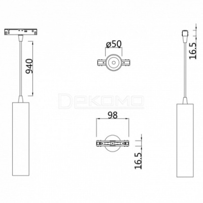Подвесной светильник Focus LED TR016-2-12W3K-W