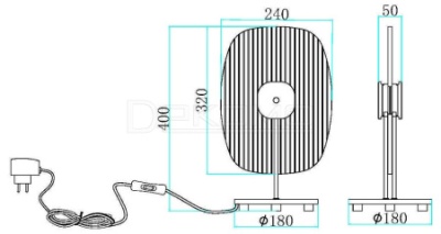 Настольная лампа декоративная Eclipse MOD152TL-L1BK