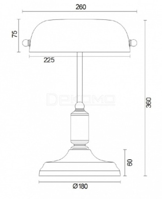 Настольная лампа офисная Kiwi Z153-TL-01-BS