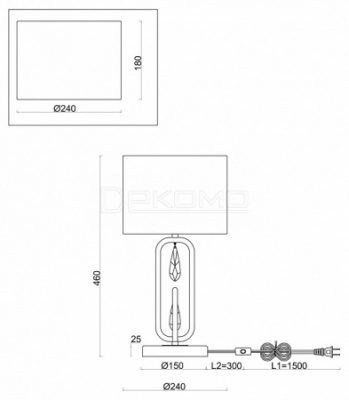 Настольная лампа декоративная Riverside FR1007TL-01BS