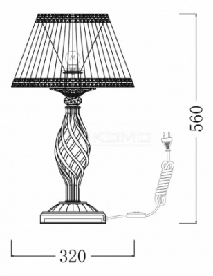 Настольная лампа декоративная Grace ARM247-00-G