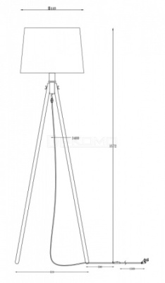 Торшер Calvin Z177-FL-01-BR