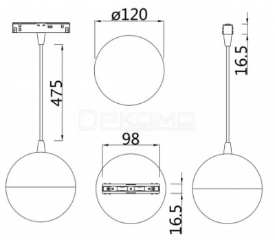 Подвесной светильник Kiat TR018-2-10W4K-W