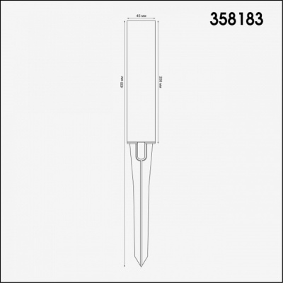 Наземный низкий светильник Nokta 358183