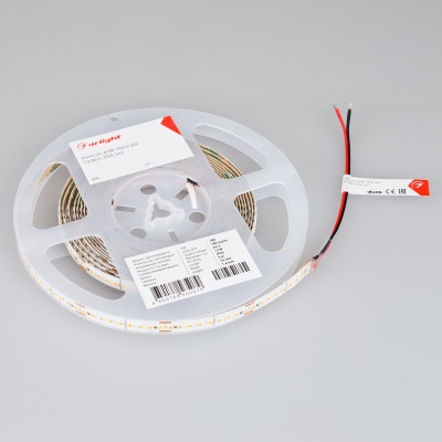 Лента UL-A180-10mm 24V White6000 (12 W/m, IP20, 5m) (Arlight, высок.эфф.180 лм/Вт)
