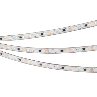 Лента герметичная SPI-PFS-B60-12mm 12V RGB-PX3-BPT (12 W/m, IP68, 5060, 5m) (Arlight, бегущий огонь)