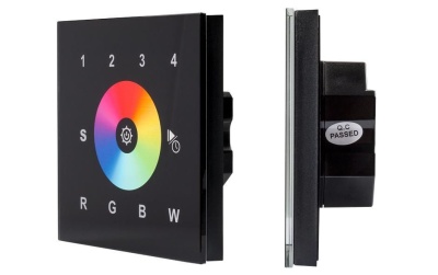 Панель Sens SR-2812-IN Black (12-24V,RGBW,DMX,4зоны) (Arlight, IP20 Пластик, 3 года)