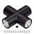 Соединитель профиля ROUND-D36-360-X90 (Arlight, Алюминий)