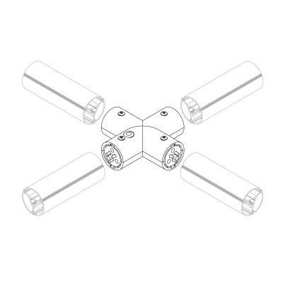 Соединитель профиля ROUND-D36-360-X90 (Arlight, Алюминий)