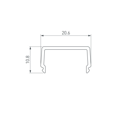 Экран ARH-WIDE-B-H20-2000 Square Opal-PM (Arlight, Пластик)
