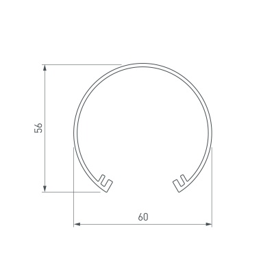Экран SL-ROUND-D60-2000 OPAL (Arlight, Пластик)