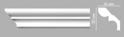 Плинтус потолочный гладкий Decomaster 96669 (50х46х2400мм)