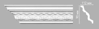 Плинтус потолочный с орнаментом Decomaster 95095 (90х112х2400мм)
