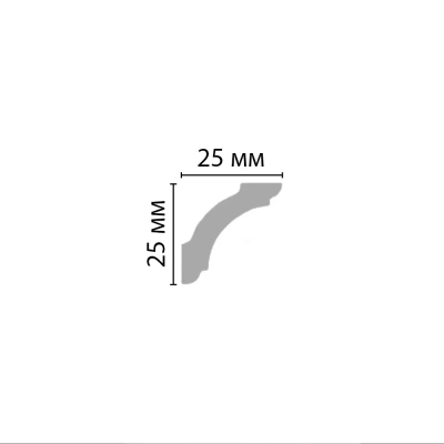 Потолочный плинтус гладкий Decomaster 96251 (25*25*2400)