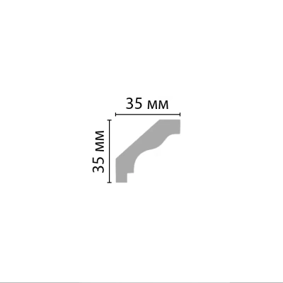 Потолочный плинтус гладкий Decomaster 96230 (35*35*2400)