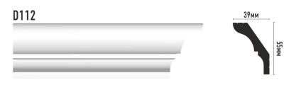 Плинтус потолочный Decomaster D112 (55*39*2000мм)