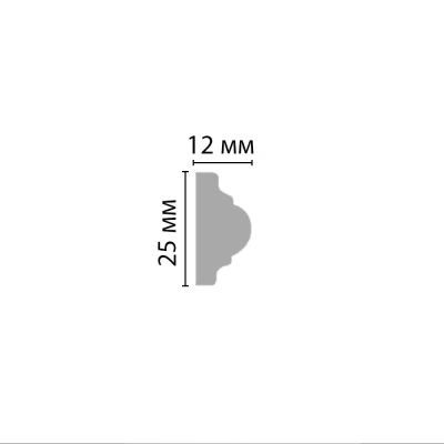 Молдинг гладкий Decomaster 97012 гибкий (12*25*2400)