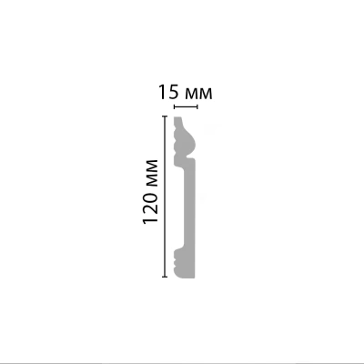 Плинтус напольный Decomaster D004 (120*15*2000мм)