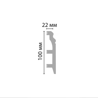 Плинтус напольный Decomaster D232 (100*22*2000 мм)