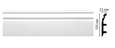 Плинтус напольный Decomaster D232 (100*22*2000 мм)