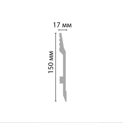 Плинтус напольный Decomaster D104 (150*17*2000мм)