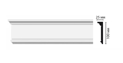 Плинтус Decomaster D227 (100*25*2000 мм)