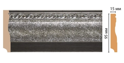 Плинтус напольный Decomaster 153-44 (95*12*2400)