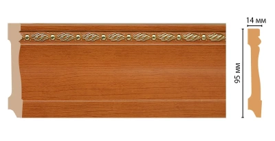 Плинтус напольный Decomaster 195-53 (95*14*2400)