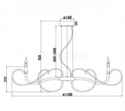 Подвесная люстра Atlanta MOD051PL-09TR