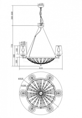 Подвесная люстра Pantheon H021PL-06CH