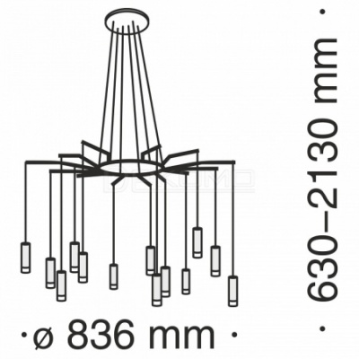 Подвесная люстра Davida MOD035PL-12B