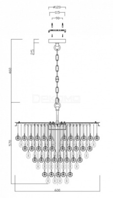 Подвесная люстра Linn MOD091PL-07G