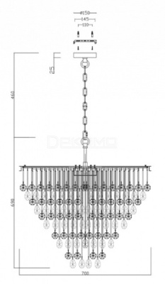Подвесная люстра Linn MOD091PL-09CH