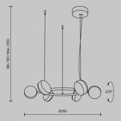 Подвесная люстра Mind MOD299PL-L60BC3K