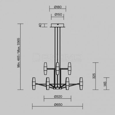 Подвесная люстра Arana MOD401PL-L72BS3K