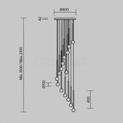 Подвесная люстра Bubble dream MOD383PL-L40BBS3K