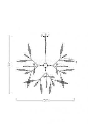 Подвесная люстра Iris FR5067PL-36B