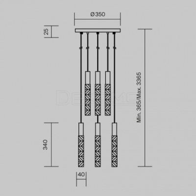 Подвесная люстра Selemo MOD328PL-L18BS3K