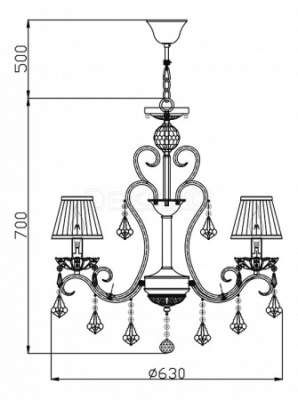 Подвесная люстра Triumph ARM288-05-G