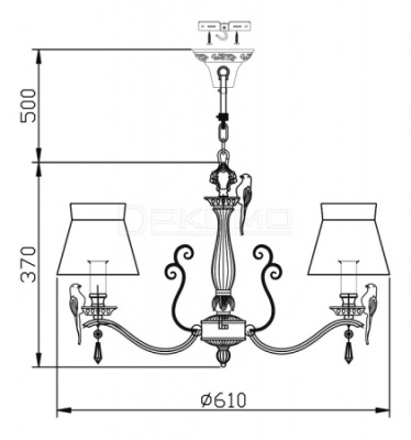 Подвесная люстра Bird ARM013-06-W