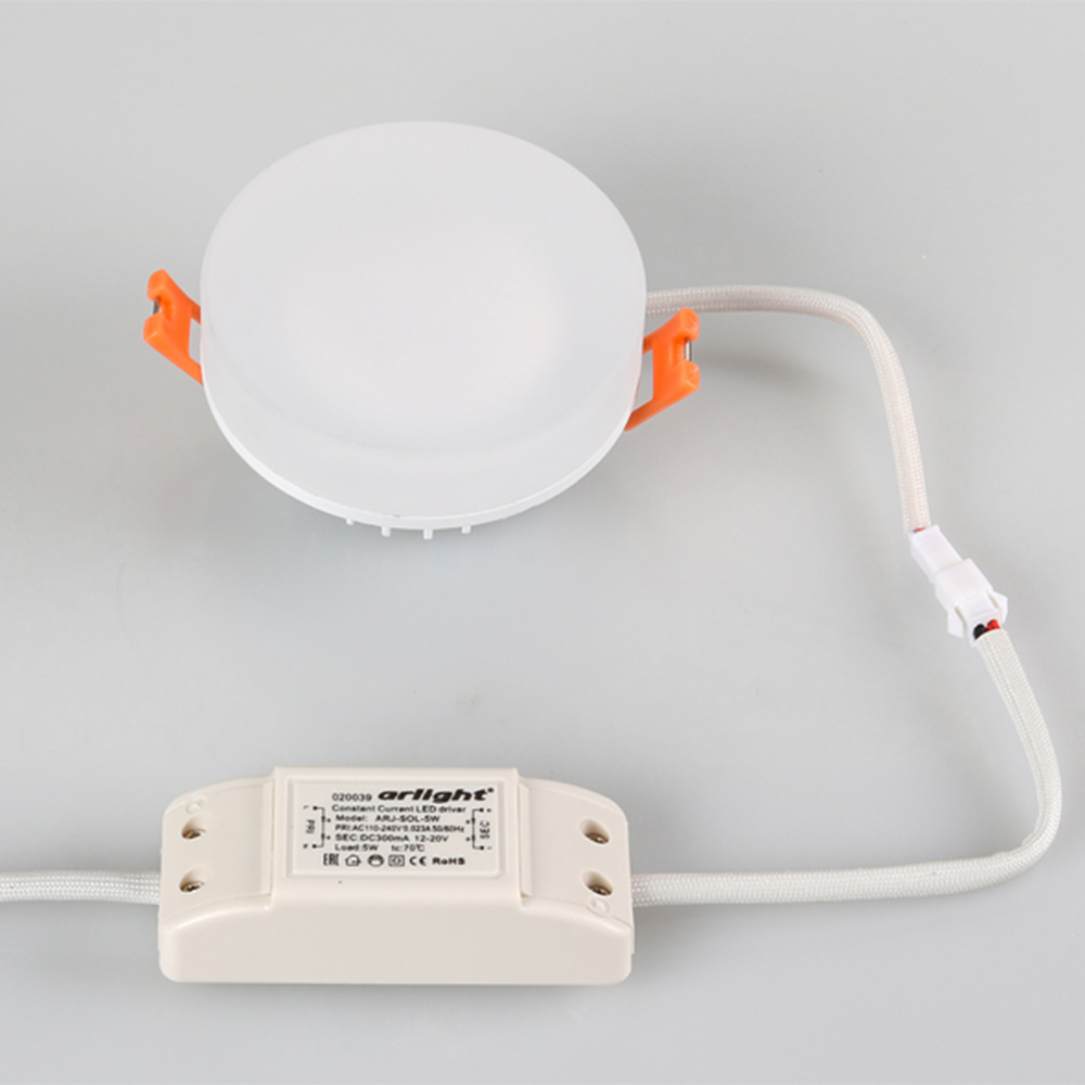 Светильник LTD-80R-Opal-Roll 5W White (Arlight, IP40 Пластик, 3 года) Arlight 020807