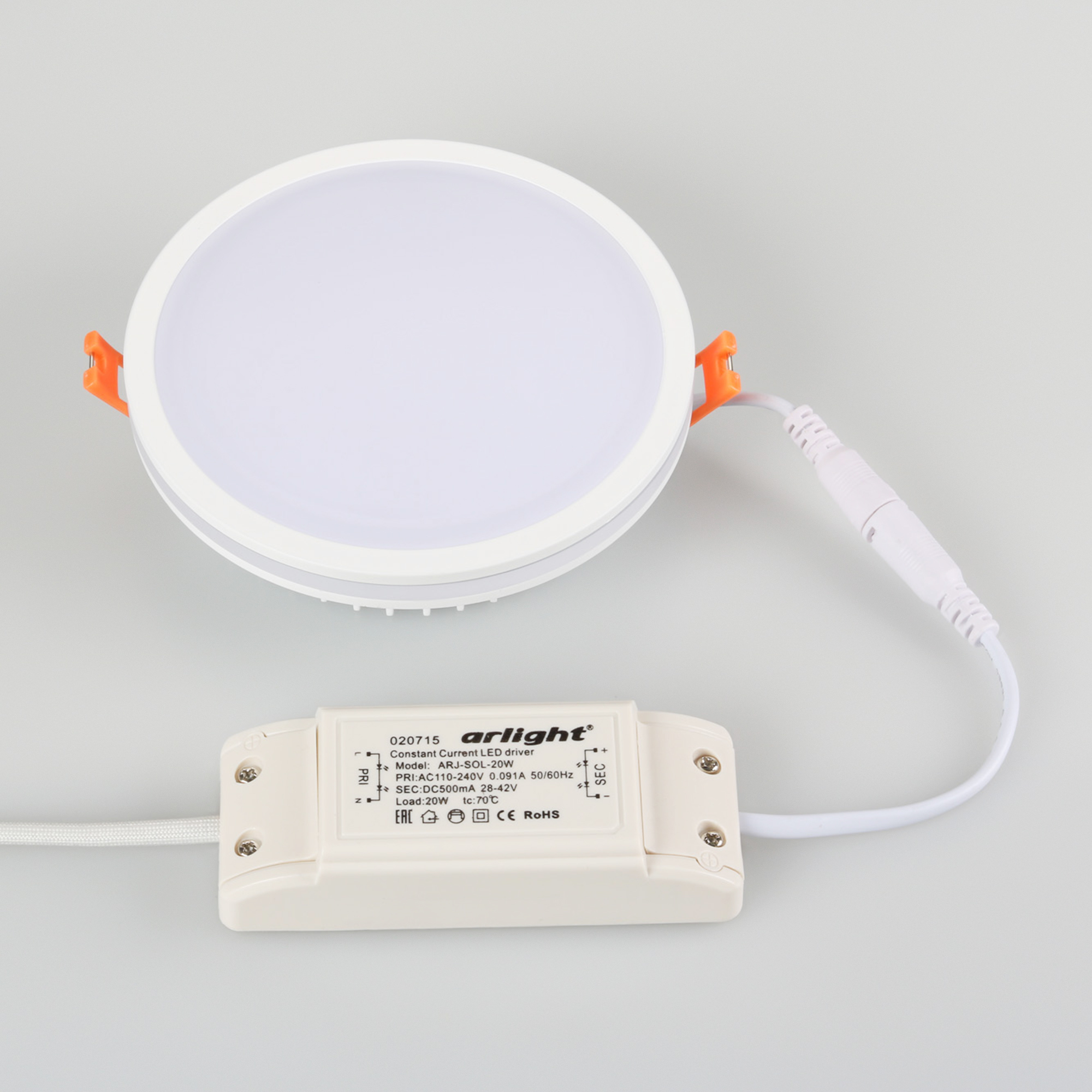 Светодиодная панель LTD-135SOL-20W White (Arlight, IP44 Пластик, 3 года) Arlight 020713