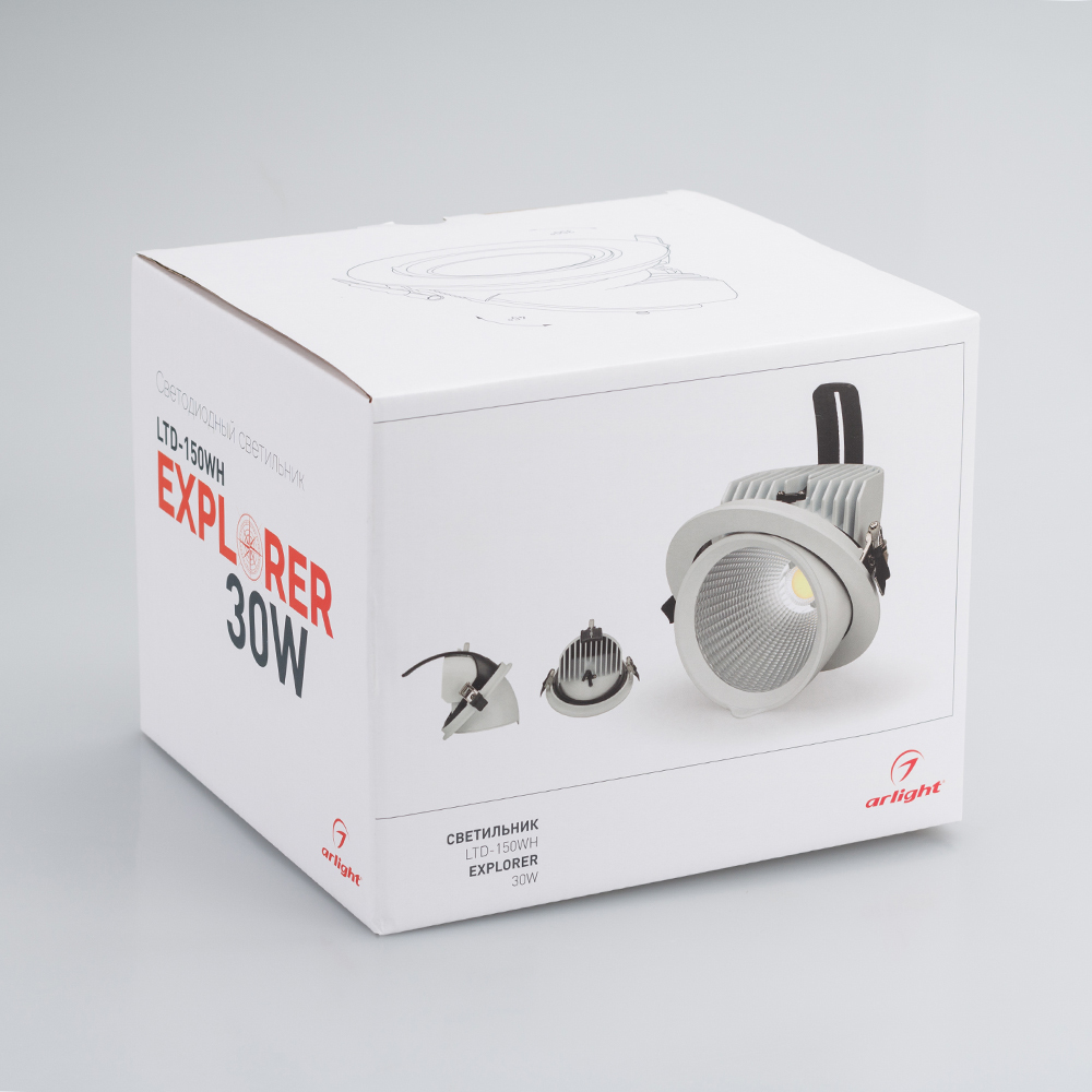 Светильник LTD-150WH-EXPLORER-30W Day5000 38deg (Arlight, IP20 Металл, 3 года) Arlight 026838