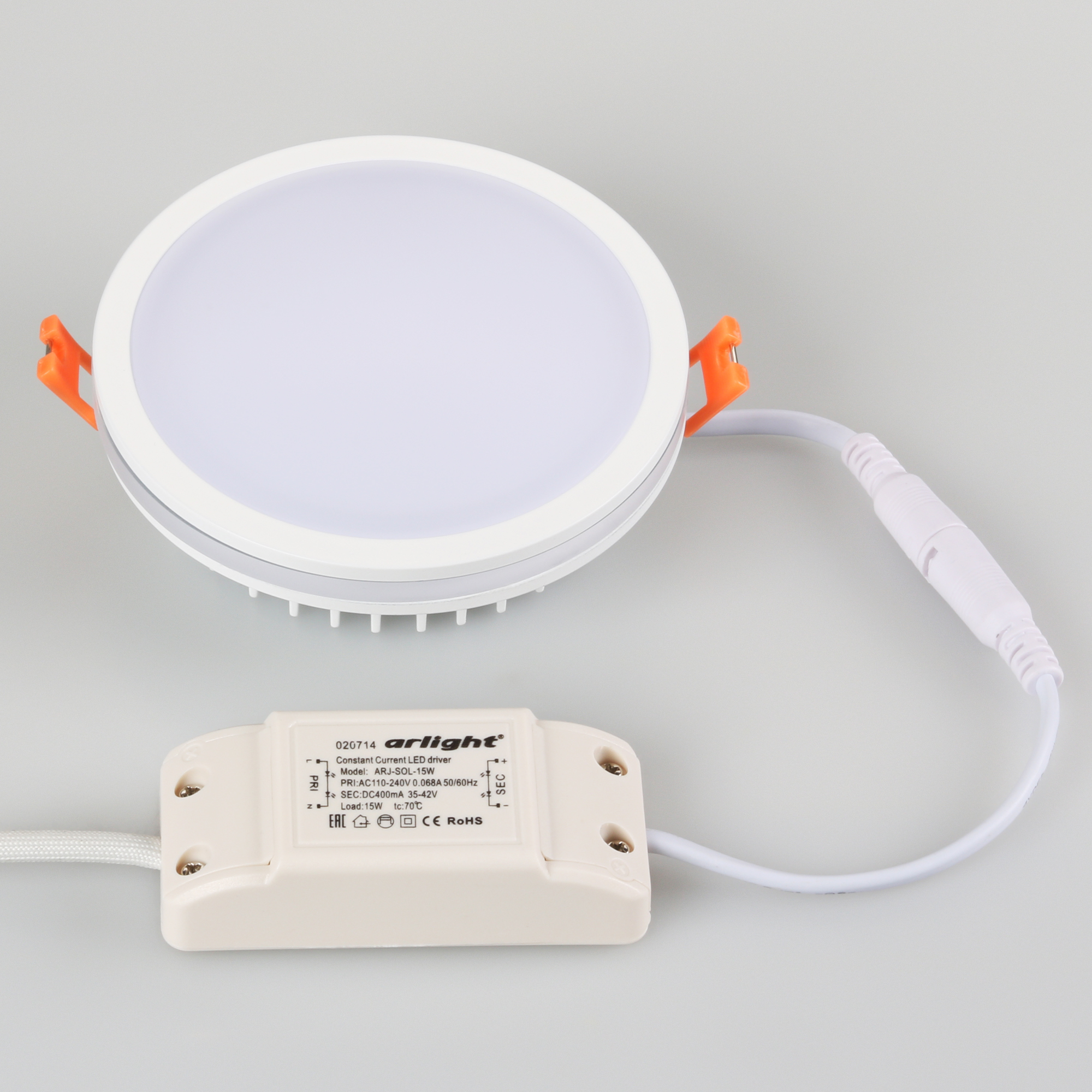 Светодиодная панель LTD-115SOL-15W Warm White (Arlight, IP44 Пластик, 3 года) Arlight 020708