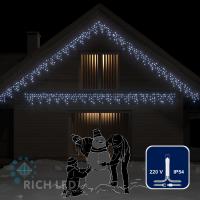Светодиодная бахрома Rich LED, 3*0.5 м, белая, прозрачный провод, Светодиодная бахрома Rich LED, 3*0.5 м, белая, прозрачный провод,