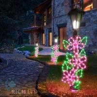 Деколье Соцветие Rich LED, 60*28 см, розово-зеленое