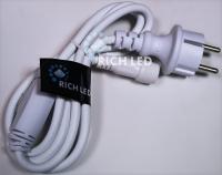Блок питания для изделий Rich LED с постоянным свечением. 3А. Для соединения до 10 шт., провод белый, 220 В.