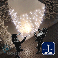 Светодиодная гирлянда Rich LED 10 м, 100 LED, 220 В, соединяемая, мерцающая, белая, белый провод,